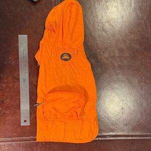 Bright Orange Hooded Windbreaker Jacket